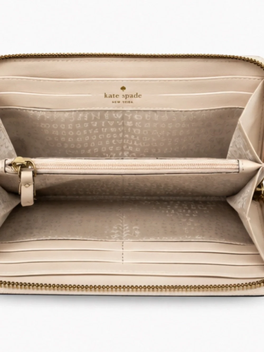 Kate Spade Neda Grove Street Zip Around Wallet Cream Blush